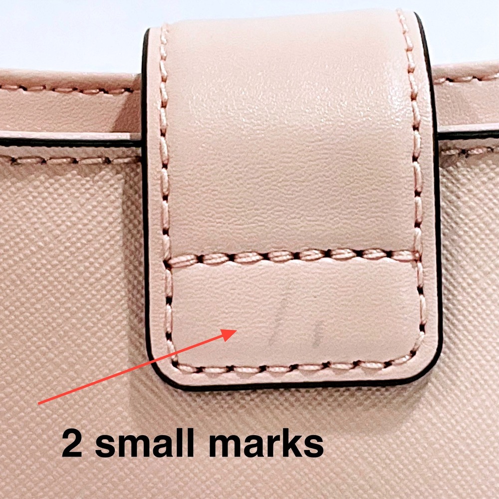 Michael Kors Carmen pouchette powder blush pink small vegan shoulder bag purse - Picture 7 of 15